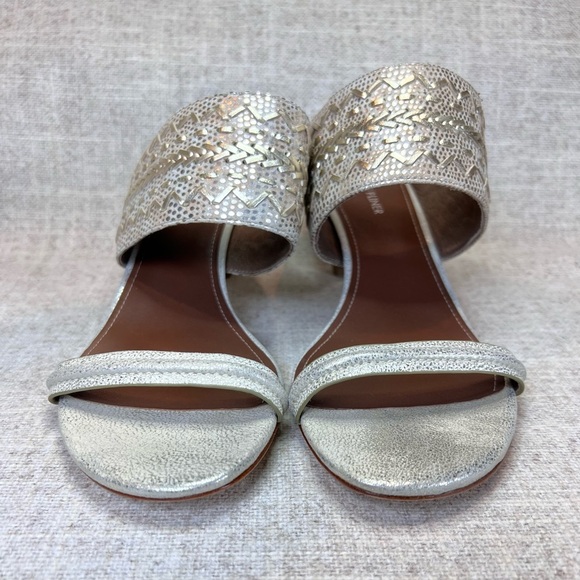 Donald J Pliner NWOB Viv Gold metallic dress sandals heels size 10M party classy - Picture 6 of 11